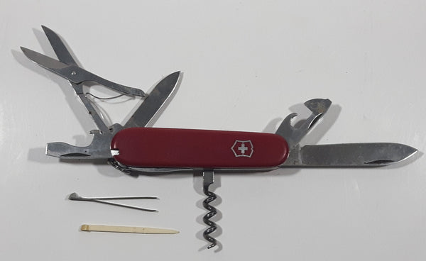 Vintage Victorinox Switzerland Swiss Army Officier Suisse Red Multi Tool Folding Pocket Knife