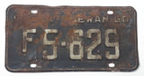 Vintage 1960 Saskatchewan Black with White Letters Vehicle Farm License Plate Tag F 5 625