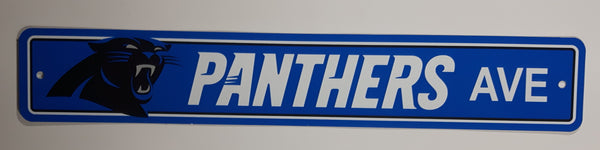 Carolina Panthers Ave NFL Football Team 4" x 24" Plastic Street Sign