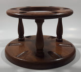 Vintage Decatur Industries Deco Genuine American Walnut Wood Humidor Jar and 6 Pipe Rest Stand