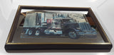 Peterbilt Semi Tractor Truck with Thermo King Refrigerated Trailer 12 3/8" x 17 1/4" Wood Framed Advertising Mirror Collectible