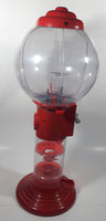 Spiraling Red Metal Plastic 19" Tall Gumball Machine