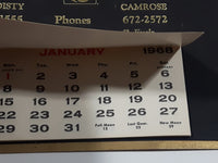 Rare Vintage BA British American Drever's Service  Hardisty Camrose Season's Greetings Jasper National Park Foil Photograph Calendar