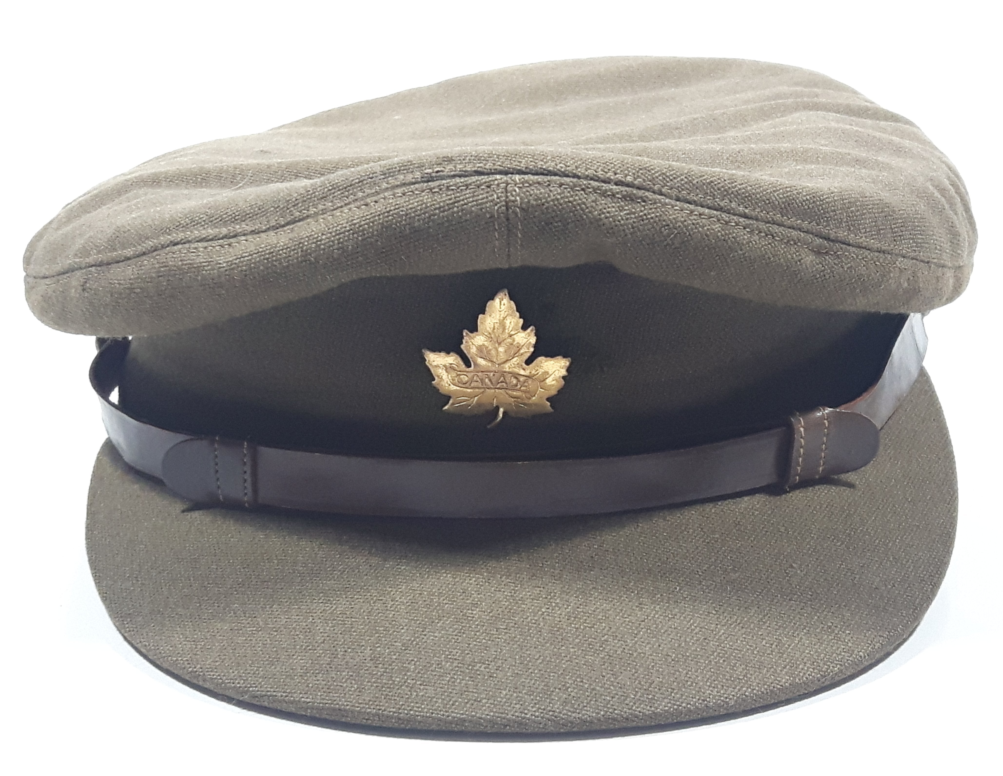 帽子 40'S VINTAGE military hat Vintage 1940s US Army Military Hat Wool Visor Cap Rattan