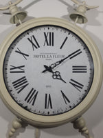 16 St. Charles Place Hotel La Fleur Paris 1825 Cream White Large 18 1/4" x 26" Twin Bell Clock