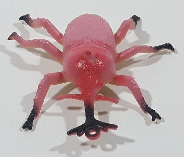 Pink and Black Six Legged Insect Bug 2 5/8" Long Toy Figure