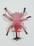 Pink and Black Six Legged Insect Bug 2 5/8" Long Toy Figure