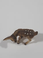 Vintage Baby Deer Fawn Miniature 1 3/4" Long Porcelain Figure Tiny Ear Chip