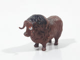 Vintage Bison Buffalo 2" Long Toy Animal Figure Made in Hong Kong