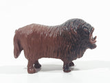 Vintage Bison Buffalo 2" Long Toy Animal Figure Made in Hong Kong