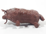 Vintage Bison Buffalo 2" Long Toy Animal Figure Made in Hong Kong