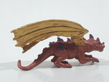 Safari Ltd Rahu Brown Copper Dragon with Gold Wings 2 1/2" Long Toy Figure