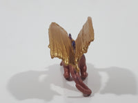 Safari Ltd Rahu Brown Copper Dragon with Gold Wings 2 1/2" Long Toy Figure