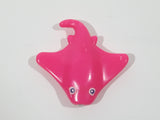 Bright Pink Manta Ray 2 1/4" Long Plastic Toy Animal Figure with Magnet Mouth