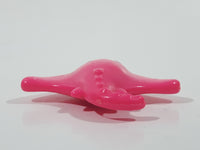 Bright Pink Manta Ray 2 1/4" Long Plastic Toy Animal Figure with Magnet Mouth