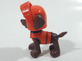 Nickelodeon Paw Patrol Zuma Sea Patrol Brown Dog Orange Outfit 2 1/2" Tall Plastic Toy Action Figure