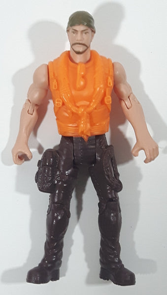 Orange Vest with Brown Pants and Grey Cap 4" Tall Toy Action Figure