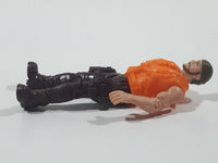 Orange Vest with Brown Pants and Grey Cap 4" Tall Toy Action Figure