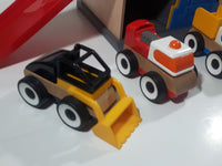 IKEA Lillabo Plastic and Wood Parking Garage Play Set with Vehicles