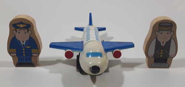2011 KidKraft Wood and Plastic Airplane Jet with Pilot and Other Figure