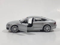 MSZ Audi A7 Silver 1:43 Scale Pull Back Die Cast Toy Car Vehicle with Opening Doors