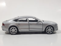 MSZ Audi A7 Silver 1:43 Scale Pull Back Die Cast Toy Car Vehicle with Opening Doors