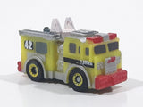 Tonka Tinys Fire Truck Yellow #42 Micro Miniature Die Cast Toy Car Vehicle