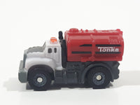 Tonka Tinys Tanker Truck White and Red Micro Miniature Die Cast Toy Car Vehicle