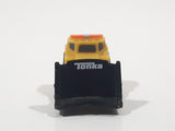 Tonka Tinys Bull Dozer Yellow Micro Miniature Die Cast Toy Construction Equipment Vehicle