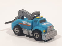 Tonka Tinys Tow Truck Blue Micro Miniature Die Cast Toy Car Vehicle