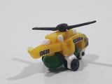 Tonka Tinys Helicopter Yellow Micro Miniature Die Cast Toy Car Vehicle