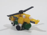 Tonka Tinys Helicopter Yellow Micro Miniature Die Cast Toy Car Vehicle