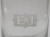 Vintage E&J Etched Logo 3 1/2" Tall Brandy Glass