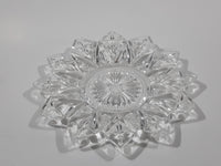 Vintage Pointed Edge Sunburst Flower Pattern 6 1/2" Depression Glass Plate Dish