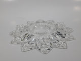 Vintage Pointed Edge Sunburst Flower Pattern 6 1/2" Depression Glass Plate Dish