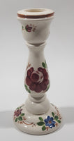 Hand Painted Flower Pattern Ceramic Bud Vase 5 3/4" Tall