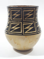 Vintage Acoma New Mexico 4 3/4" Tall Pottery Vase Signed Anita Lowden