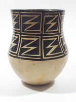 Vintage Acoma New Mexico 4 3/4" Tall Pottery Vase Signed Anita Lowden