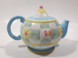 Oneida "Rainbow Garden" Patchwork Quilt Butterfly and Flower Pattern Tea Pot