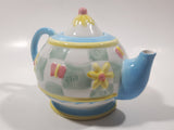 Oneida "Rainbow Garden" Patchwork Quilt Butterfly and Flower Pattern Tea Pot