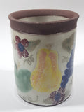 Fruit Grape Themed 5 1/2" Tall Stoneware Pottery Utensil Holder