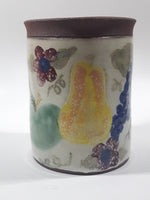 Fruit Grape Themed 5 1/2" Tall Stoneware Pottery Utensil Holder