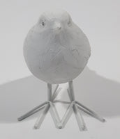 AuldHome Silver Bird Ornament Painted White