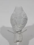 AuldHome Silver Bird Ornament Painted White