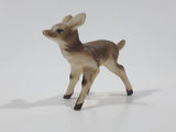 Vintage Baby Deer Fawn Miniature 2 1/8" Long Porcelain Figure