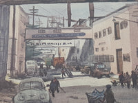 Rare Vintage Enterprise Packers Peninsula Packaging Painting Print Watercolor 5" x 7"