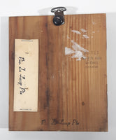 Vintage Audet Rue Du Loup Pte Wood Carved Head on Plaque Inset Thermometer Gauge Made in Quebec