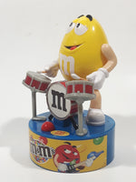 2016 M&Ms Rock Stars Yellow Character Drumming 5" Tall Plastic Toy