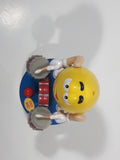 2016 M&Ms Rock Stars Yellow Character Drumming 5" Tall Plastic Toy