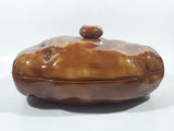 Vintage Brown Baked Potato Shaped Large 11 1/4" Ceramic Lidded Serving Dish